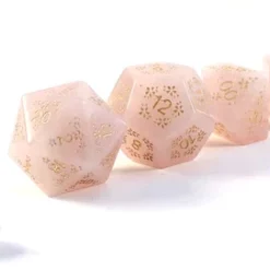 Level Up Dice - Polyhedral Set (7) - Sakura Rose Quartz
