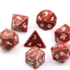 Level Up Dice - Polyhedral Set (7) - Shiitake Red Granite -Toy Shop 10122