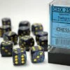 CHESSEX DICE - 16MM D6 (12) SPECKLED TWILIGHT -Toy Shop 10195