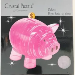 3D Crystal Puzzle - Pink Piggy Bank