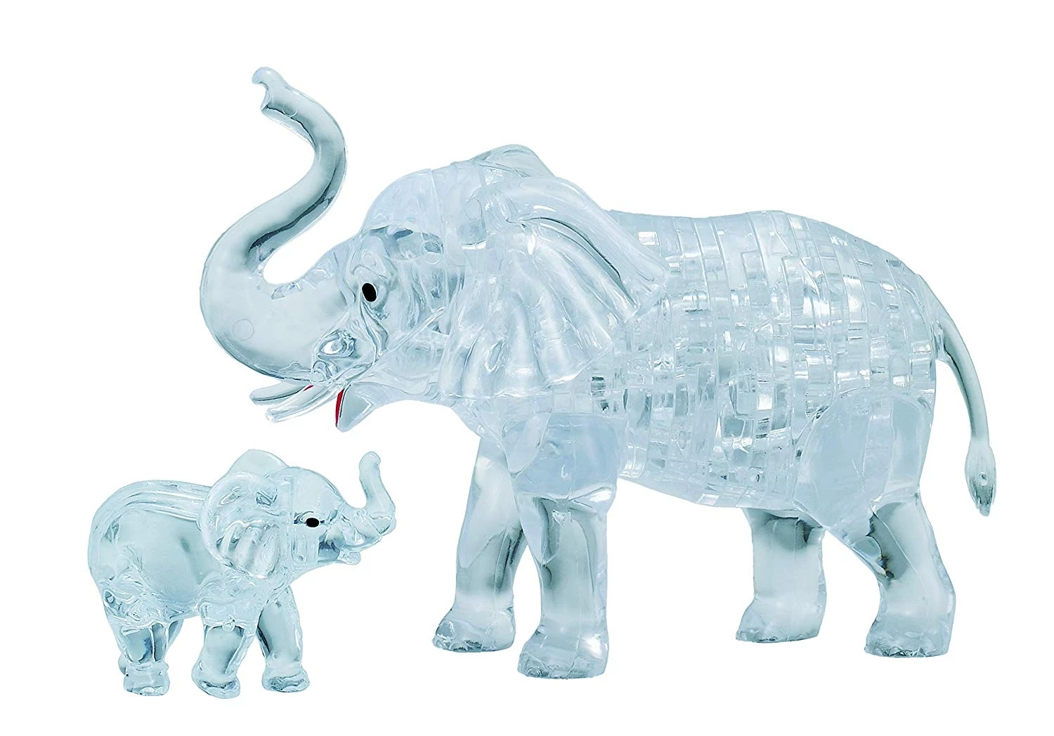 3D Crystal Puzzle - 2 Elephants Clear 3 3D Crystal Puzzle - 2 Elephants Clear