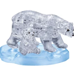 3D Crystal Puzzle - Polar Bear And Cub