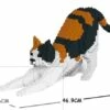 Jekca Sculpture - Calico Cat Stretching -Toy Shop 3289