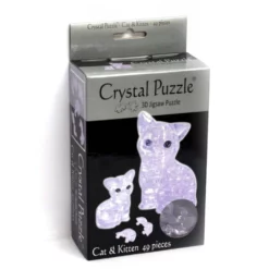 3D Crystal Puzzle - Cat & Kitten
