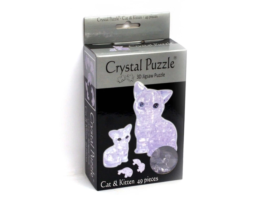 3D Crystal Puzzle - Cat & Kitten 3 3D Crystal Puzzle - Cat & Kitten