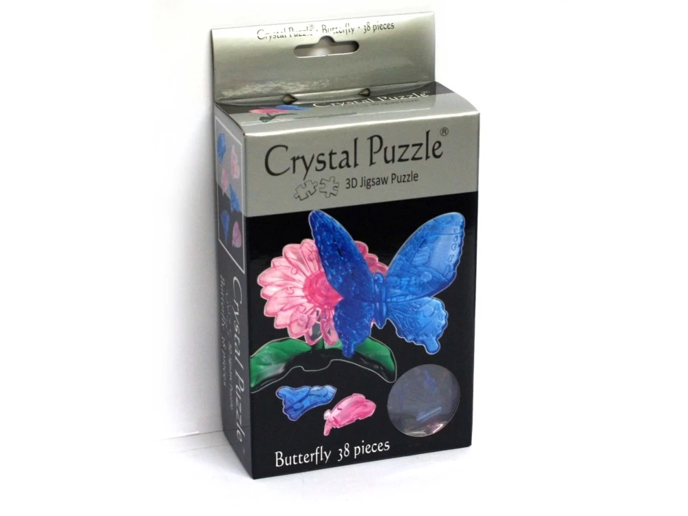 3D Crystal Puzzle - Blue Butterfly 3 3D Crystal Puzzle - Blue Butterfly