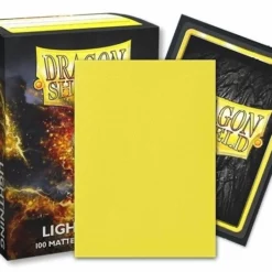 Dragon Shield Sleeves - 100 Matte Standard Size Dual - Lightning Yellow Ailia