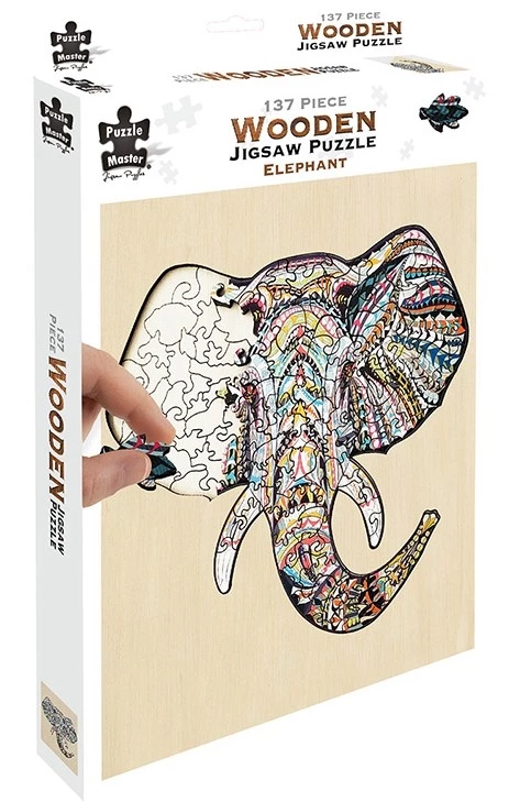 Wooden Jigsaw - 137 Piece Elephant 3 Wooden Jigsaw - 137 Piece Elephant