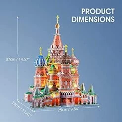 Cubic 3D - National Geographic - St Basil's Cathedral Moscow 5 Cubic 3D - National Geographic - St Basil's Cathedral Moscow -Toy Shop 8050