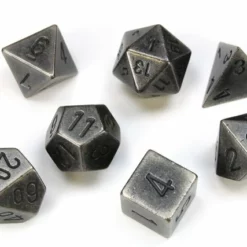 CHESSEX DICE - POLYHEDRAL SET (7) - DARK METAL
