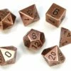 CHESSEX DICE - POLYHEDRAL SET (7) - METAL COPPER -Toy Shop 8207