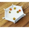 HEX DICE TRAY 6" WHITE -Toy Shop 8600
