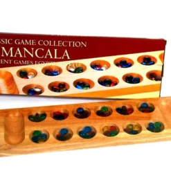 Mancala - Wood With Glass Beads