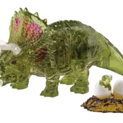 3D Crystal Puzzle - Green Triceratops