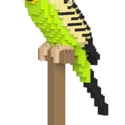 Jekca Sculpture - Green Budgie