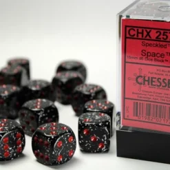 CHESSEX DICE - 16MM D6 (12) SPECKLED SPACE